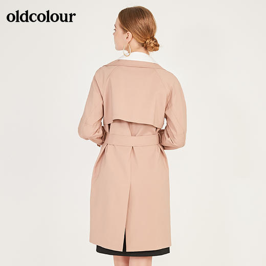 oldcolour春季新款简约气质挺括中长款基础款风衣外套女N11047132 商品图2