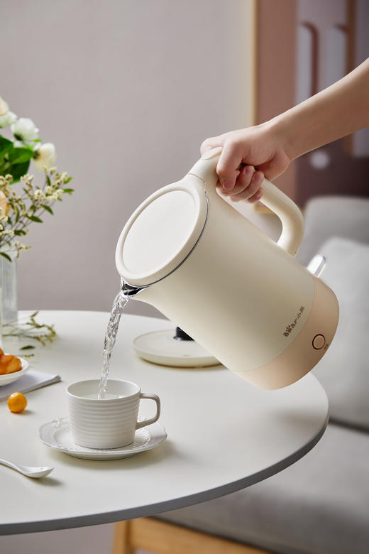 【小程序】小熊电热水壶烧水壶电热自动家用煲开水壶小型宿舍电水壶泡茶专用 ZDH-Q17H5 米白色 商品图1