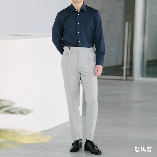 Reda Active 澳洲美丽诺羊毛藏蓝色意式工艺衬衫 商品图3