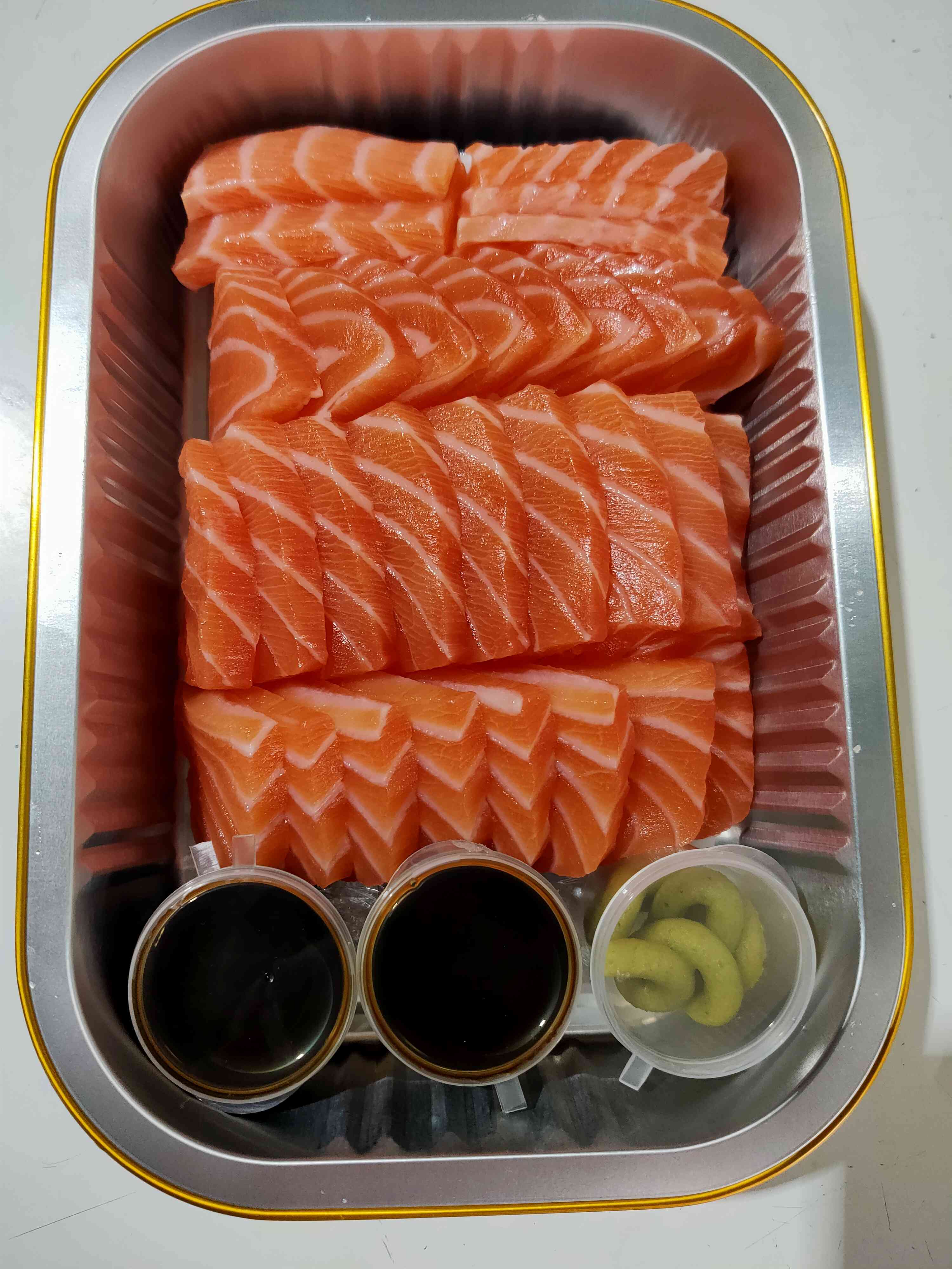 进口三文鱼中段【刺身级】切好片配好料 1份