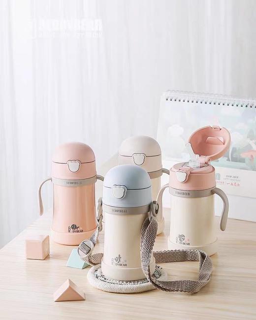 韩国杯具熊BEDDYBEAR萌宠儿童吸管保温杯BJX11 商品图3