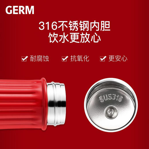 艾优日本格沵（GERM）可口可乐联名保温杯智能数显便携男女316不锈钢水杯f300ml 商品图5