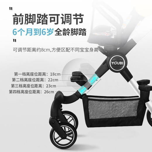 YOUBI小超人遛娃神器婴儿推车第八代平躺版【YJQ】 商品图5