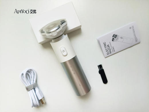 Apiyoo艾优新款可全身水洗干湿双用旋转三刀头长续航T7剃须刀JQR 商品图2