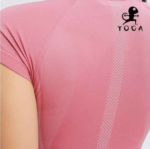 壁虎瑜伽【2202SY149】圆领瑜伽短袖（无胸垫）清仓不退不换 商品图5