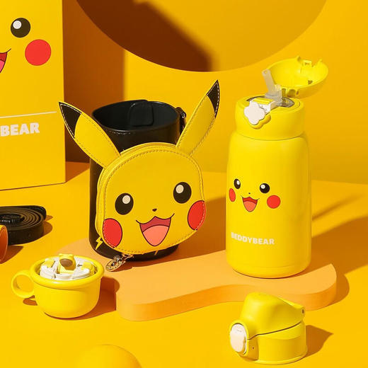 杯具熊皮卡丘宝可梦联名不锈钢水杯口袋款皮卡丘630ML-19 商品图0