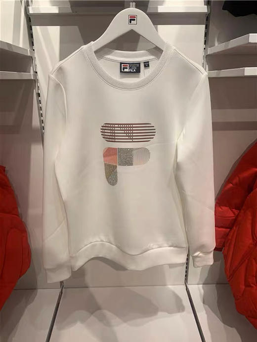 FILA斐乐卫衣女子休闲宽松圆领运动针织套头衫 商品图2