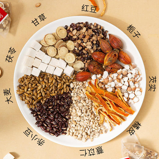 【好食庄园】红豆薏米茶 6g*12袋 夏季花草水果组合三角茶袋泡茶 商品图2