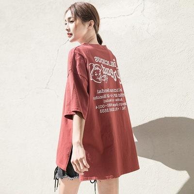 韩版欧洲T恤2022夏季韩版新款印花t恤女短袖宽松韩版学生半袖上衣ins潮 商品图2