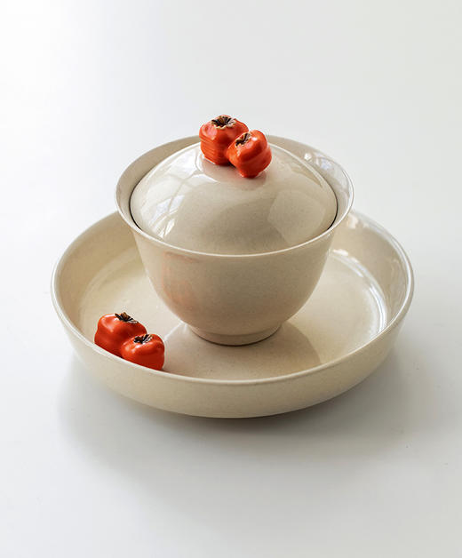 柿子盖碗+干泡台套装 商品图3