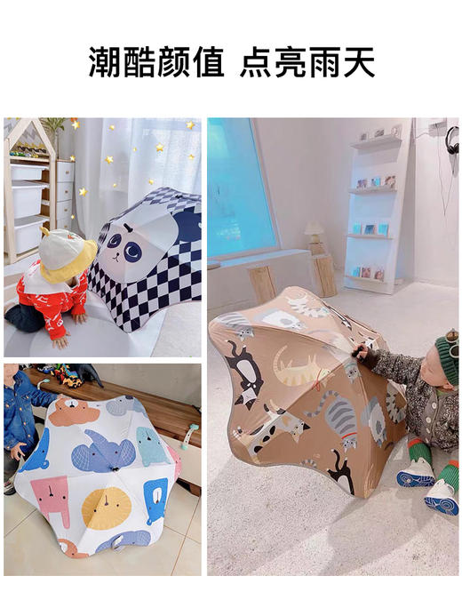 missrain KIDS系列儿童伞/奇趣黑胶防晒儿童伞（晴雨两用）-为孩子撑起一把保护伞 商品图3