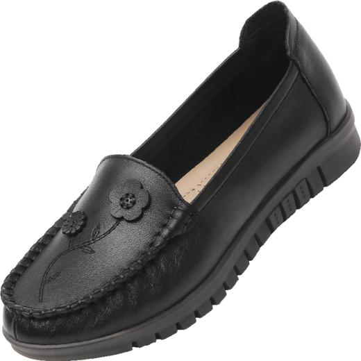 信诺真皮舒适女鞋2022新款春季牛筋底妈妈鞋超软中老年人软底皮鞋22C2537-3 商品图4