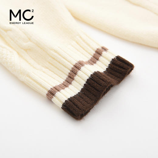 女装V领学院风字母刺绣毛衣开衫M2212362 商品图3