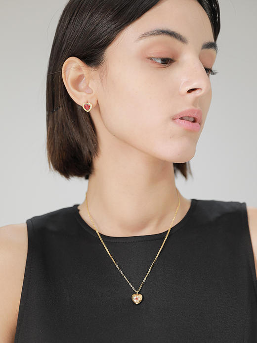 V&A博物馆爱心耳钉项链手链吊坠铜镀金锆石首饰生日礼物送女友 商品图2