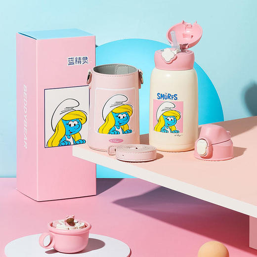 杯具熊蓝精灵儿童保温杯四叶草联名杯子BJX 商品图1