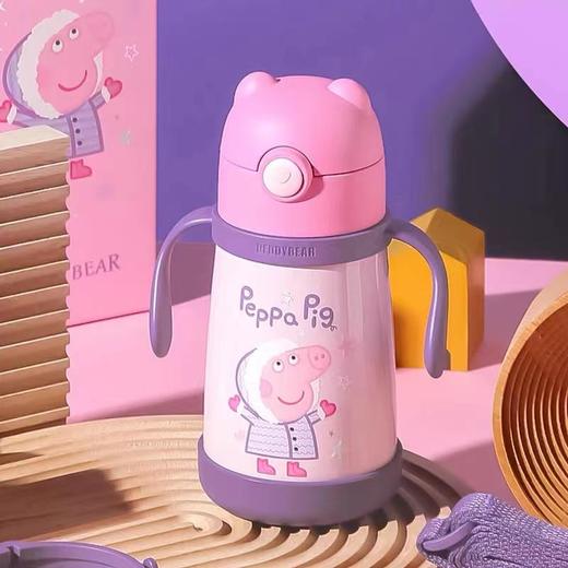 杯具熊小猪佩奇联名系列 儿童学饮保温杯320ml 商品图0
