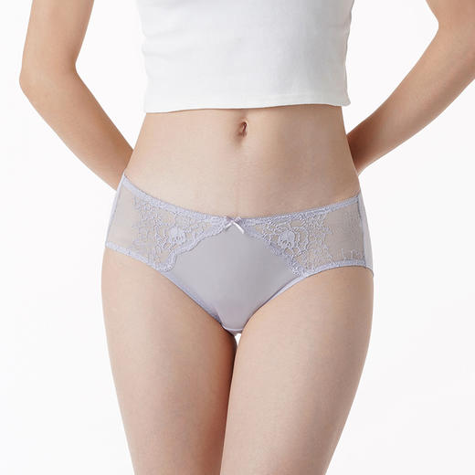 都市丽人时尚系列薄透丝滑锦泳三角低叉女士内裤LK253B 商品图0