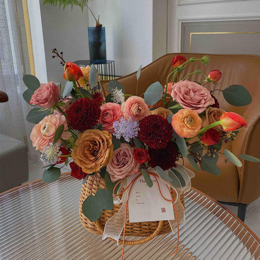 复古卡布提篮 · 花篮 商品图0