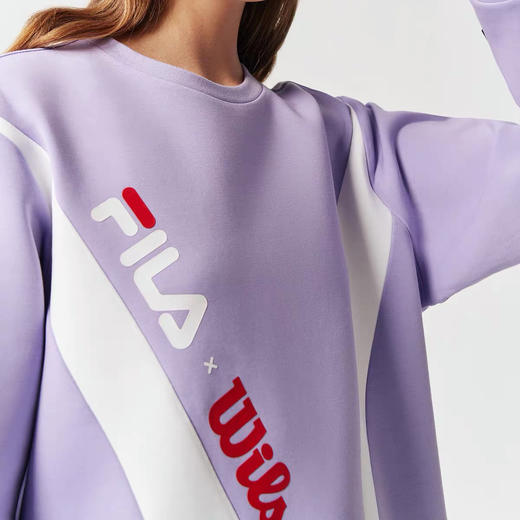 【 Wilson联名款】斐乐女装运动卫衣女式宽松针织套头衫 商品图2