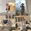 【金蘑菇菇 Jolie Mome南法假日】碎花系列～长款开叉连衣裙女 商品缩略图1