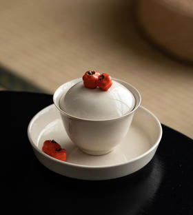 柿子盖碗+干泡台套装