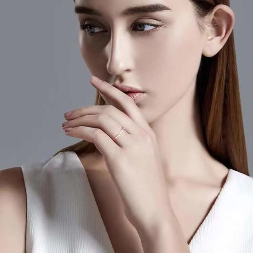 千叶时光系列丨镌刻时光 18K金钻石情侣戒指 商品图1