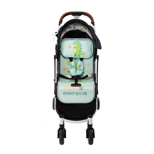 婴儿推车凉席伞车冰丝卡通席双面碳化竹丝坐垫宝宝餐椅垫工厂店 商品图4