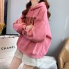 时尚潮流宽松保暖卫衣女加绒加厚新款韩版连帽宽松学生百搭小众设计高档外套上衣女 商品缩略图4