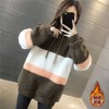 羊羔毛卫衣女加绒加厚2022新款秋冬季韩版宽松时尚上衣连帽外套潮 商品缩略图8