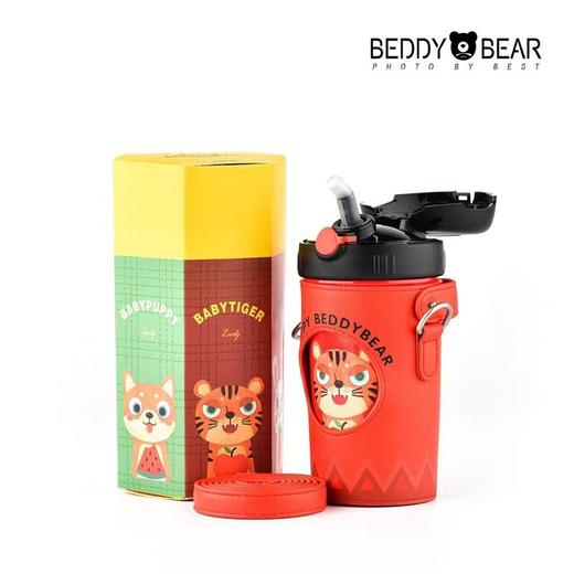 韩国杯具熊BEDDYBEAR新品酷儿系列儿童吸管保温杯BJX10 商品图1
