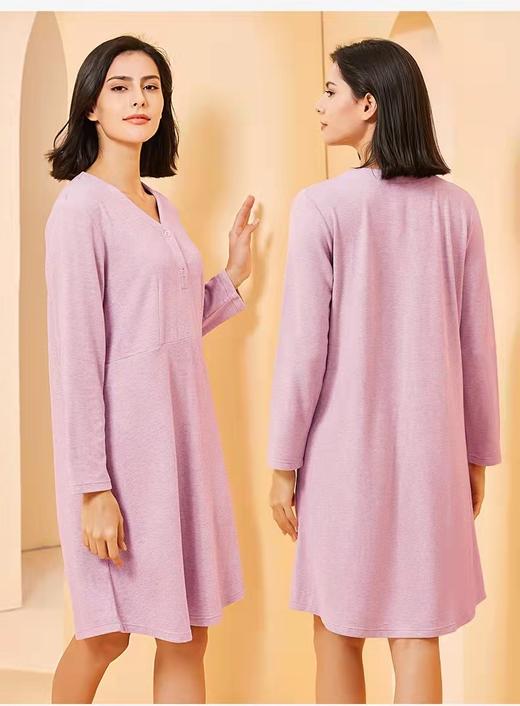 仕乐亲肤长袖家居裙 商品图2