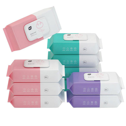 「洋甘菊提取物，更加呵护宝宝皮肤」植护湿巾婴儿80片*单包装 手口湿纸巾带盖清洁宝宝洗护湿巾纸 商品图4