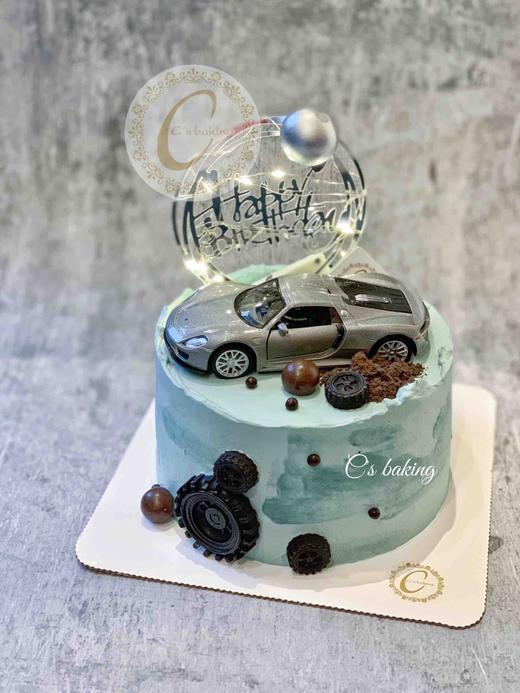 小男生/大男孩/男友老公推荐款 小汽车/跑车（银色） 正版保时捷 忌廉蛋糕（默认自提，收费配送请联系客服） 商品图0