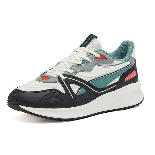 361度男鞋运动鞋防滑高弹2022春网面透气轻便复古文化鞋572216769 商品图3