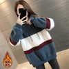羊羔毛卫衣女加绒加厚2022新款秋冬季韩版宽松时尚上衣连帽外套潮 商品缩略图1