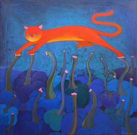 郭柯君《梅花桩》版画