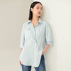 inandon女装春夏新款丝质系带两穿衬衫女收腰显瘦落肩中长上衣21226 商品缩略图2