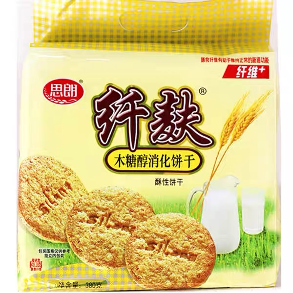 思朗纤麸无糖消化饼380g