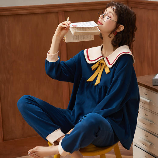 BABY YEON 宫廷甜美公主风两件套睡衣女休闲可外穿家居服 商品图7