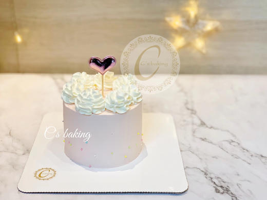 （标准4寸）ins简约少女风A款  忌廉蛋糕（默认自提，收费配送请联系客服） 商品图0