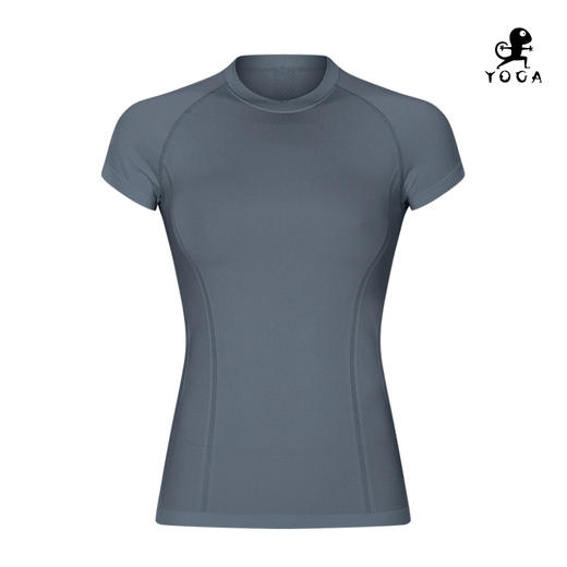 壁虎瑜伽【2202SY149】圆领瑜伽短袖（无胸垫）清仓不退不换 商品图9