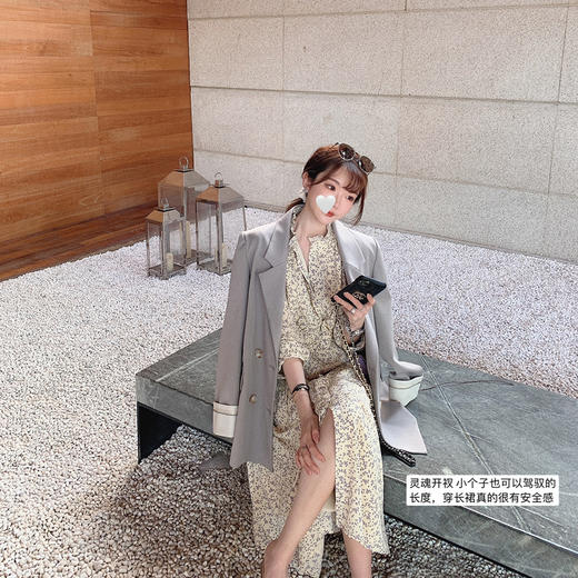 【金蘑菇菇 Jolie Mome南法假日】碎花系列～长款开叉连衣裙女 商品图2