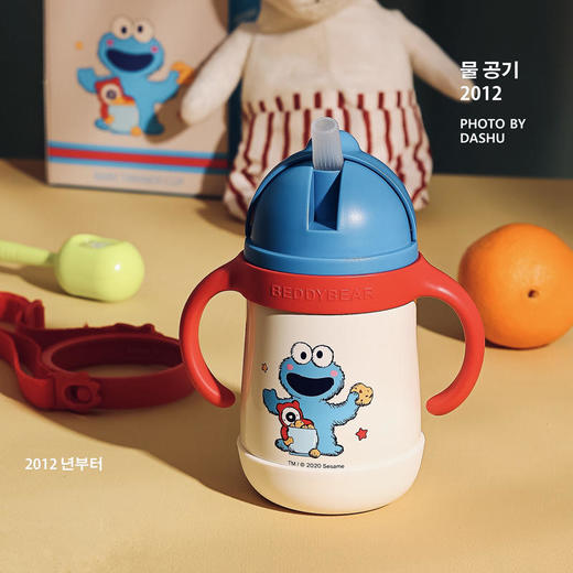 杯具熊水杯夏芝麻街系列儿童学饮保温杯 商品图3