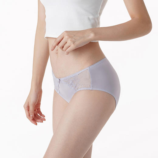 都市丽人时尚系列薄透丝滑锦泳三角低叉女士内裤LK253B 商品图1