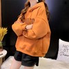 时尚潮流宽松保暖卫衣女加绒加厚新款韩版连帽宽松学生百搭小众设计高档外套上衣女 商品缩略图1