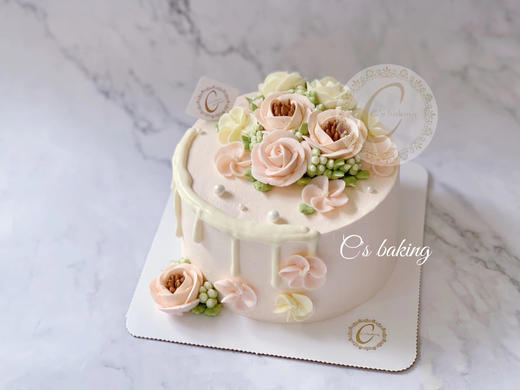 韩式裱花 I款 忌廉蛋糕（默认自提，收费配送请联系客服） 商品图1