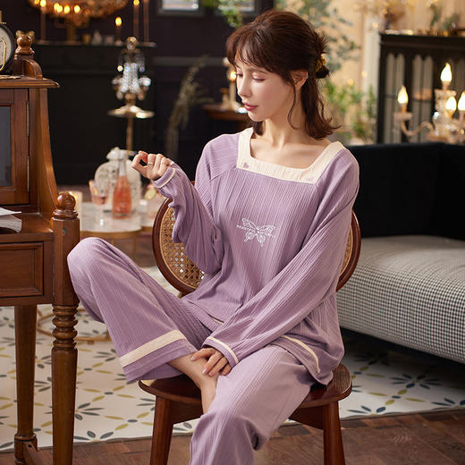 BABY YEON 宫廷甜美公主风两件套睡衣女休闲可外穿家居服 商品图6