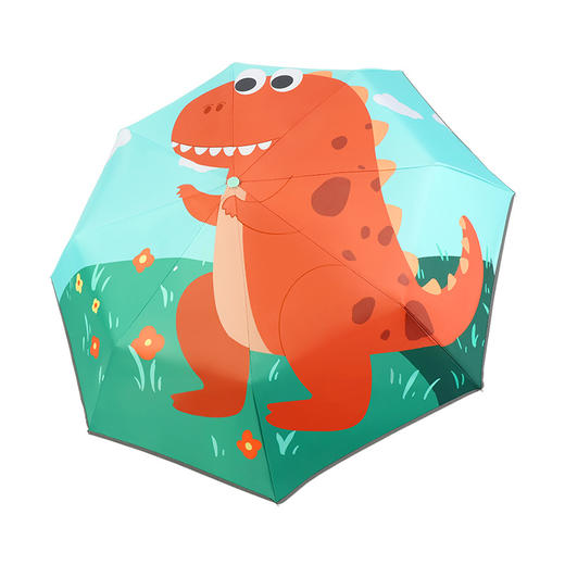 【安全防回弹 宝宝贴心好伙伴】创意防回弹儿童雨伞安全节节收自动儿童伞卡通恐龙学生太阳伞 商品图4