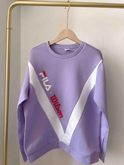 【 Wilson联名款】斐乐女装运动卫衣女式宽松针织套头衫 商品图4