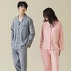 【舒肤棉】自然醒新疆棉情侣睡衣女春季新款长袖翻领开衫素色套装男士家居服可外穿JLM 商品缩略图6